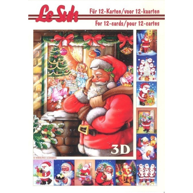 Carterie 3D LIVRE A5 - 12 cartes - Père Noël