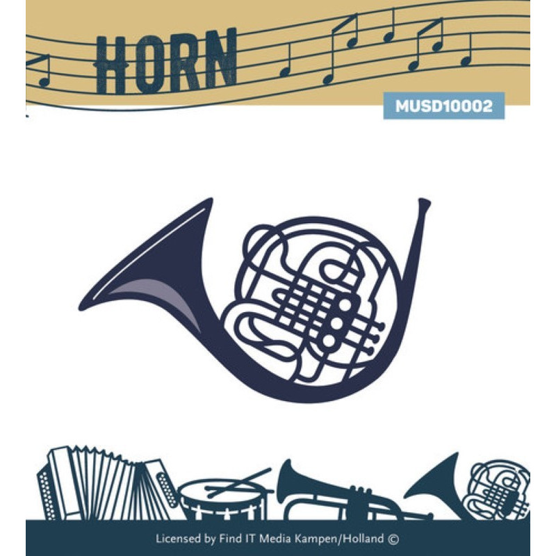 Die - Musique Cadre - Cor 6.5 x 4.5 cm Die - Musique Cadre - Cor 6.5 x 4.5 cm