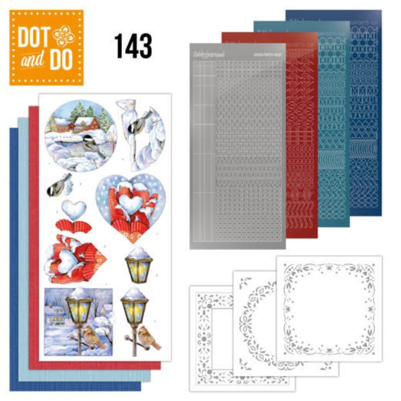 Dot and do 143 - kit Carte 3D - Oiseaux et hiver