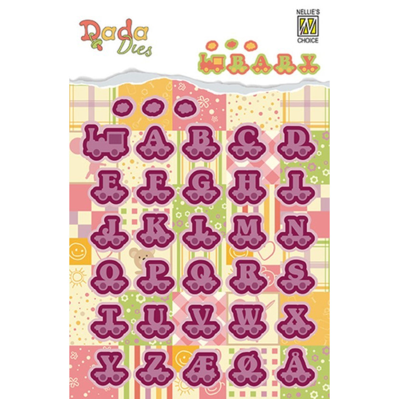 Die Train alphabet - 2,2 x 2cm x 33 pièces Die Train alphabet - 2,2 x 2cm x 33 pièces