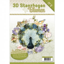 Carte 3D livre A4 prédécoupé - Fleurs 24 images + papiers