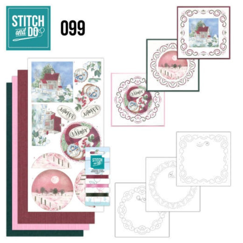 Stitch and do 99 - kit Carte 3D broderie - Nuit d'hiver