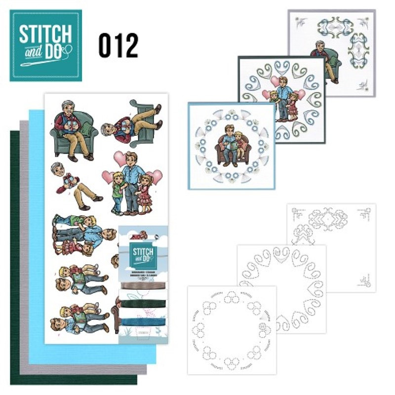 Stitch and do 012 - kit Carte 3D broderie - Fête des pères
