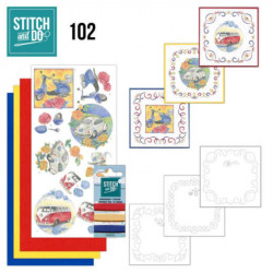 Stitch and do 102 - kit Carte 3D broderie - Véhicules vintage