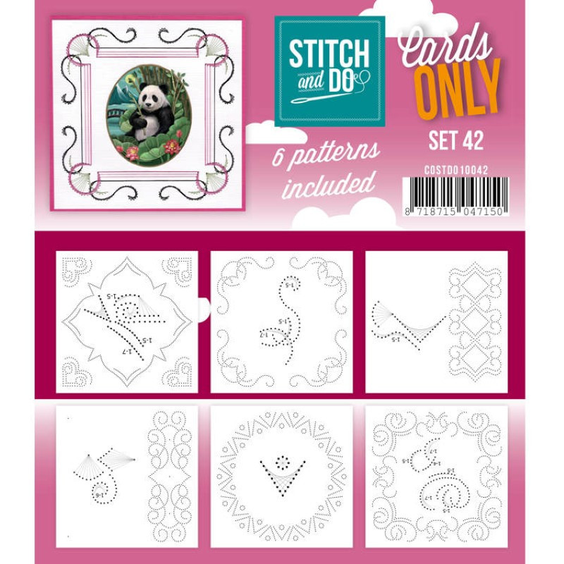 Cartes à broder seules Stitch and do  - Set n°42
