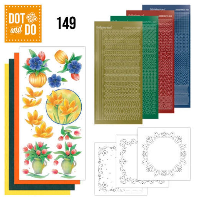 Dot and do 149 - kit Carte 3D - Bouquets de fleurs