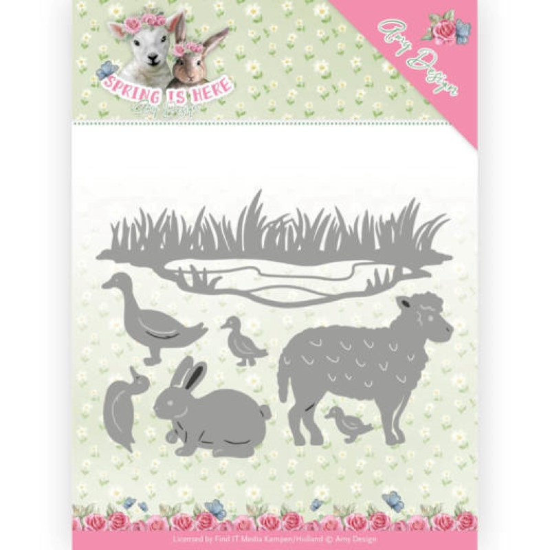 Die - amy design - Spring is here - Animaux 9.6x12.8 cm Die - amy design - Spring is here - Animaux 9.6x12.8 cm
