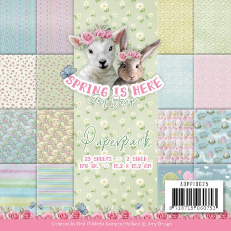 Bloc de papier - Amy Design - Spring is here 15.2 x 15.2