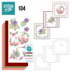Stitch and do 104 - kit Carte 3D broderie - OIseaux tropicaux
