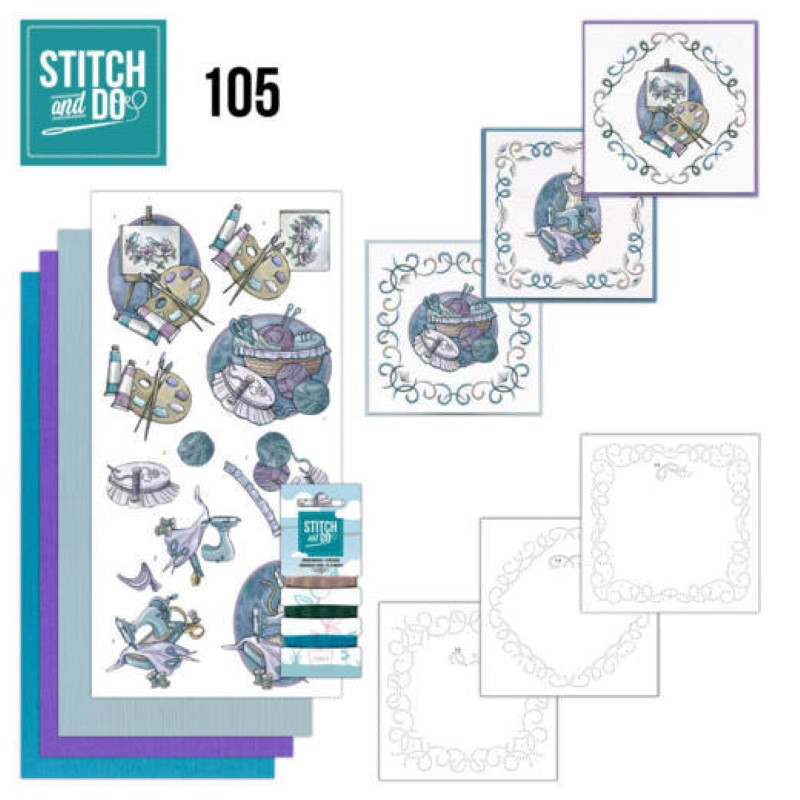 Stitch and do 105 - kit Carte 3D broderie - Arts manuels