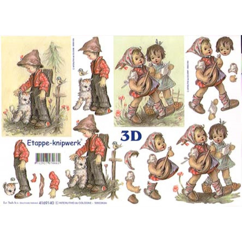 Carte 3D à découper - Garçon et 2 petites filles - 4169140 Carte 3D à découper - Garçon et 2 petites filles - 4169140