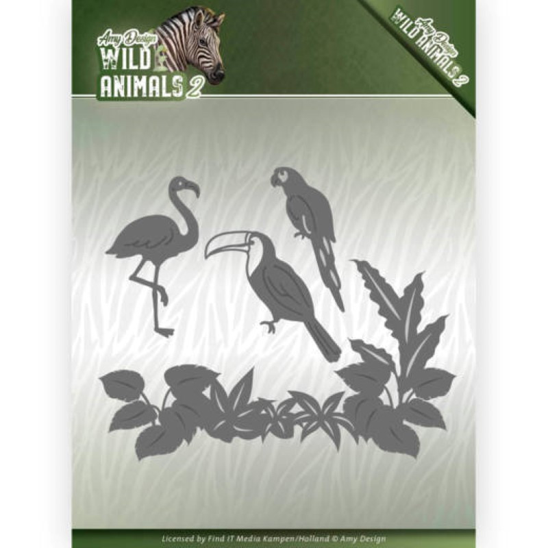 Die - Amy Design - Wild Animals 2 - Oiseaux tropicaux 13x11 cm - ADD10174 Die - Amy Design - Wild Animals 2 - Oiseaux tropicaux 13x11 cm - ADD10174
