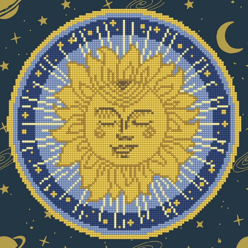 Broderie diamant - Kit Diamond Art - Mandalas soleil Broderie diamant - Kit Diamond Art - Mandalas soleil