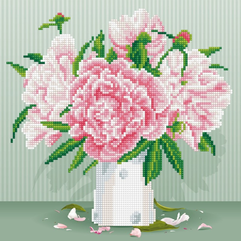 Broderie diamant - Kit Diamond Art - Roses anciennes Broderie diamant - Kit Diamond Art - Roses anciennes