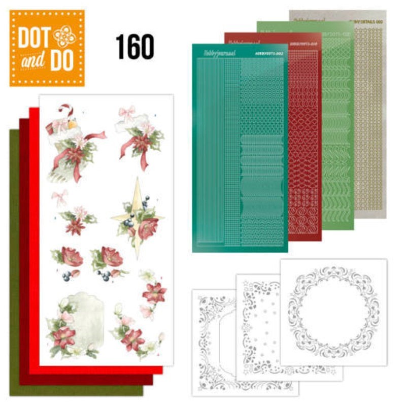 Dot and do 160 - kit Carte 3D  - Décorations Noël rouge