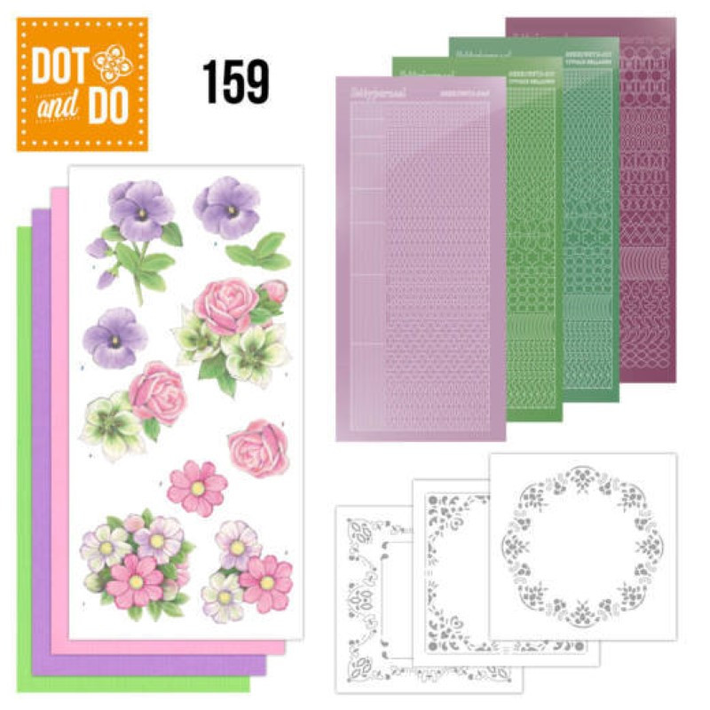 Dot and do 159 - kit Carte 3D  - Fleurs d'été