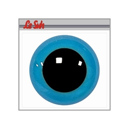 Yeux plastiques sécurité 10mm Oeil rond bleu avec pupille fixe