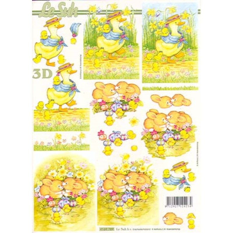 Carte 3D à découper - Lapins et canards de Pâques - 4169789 Carte 3D à découper - Lapins et canards de Pâques - 4169789