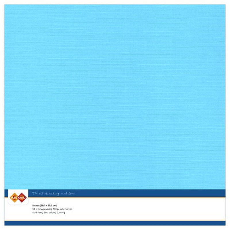 Papier Scrap 30.5x30.5 cm uni Bleu ciel la feuille