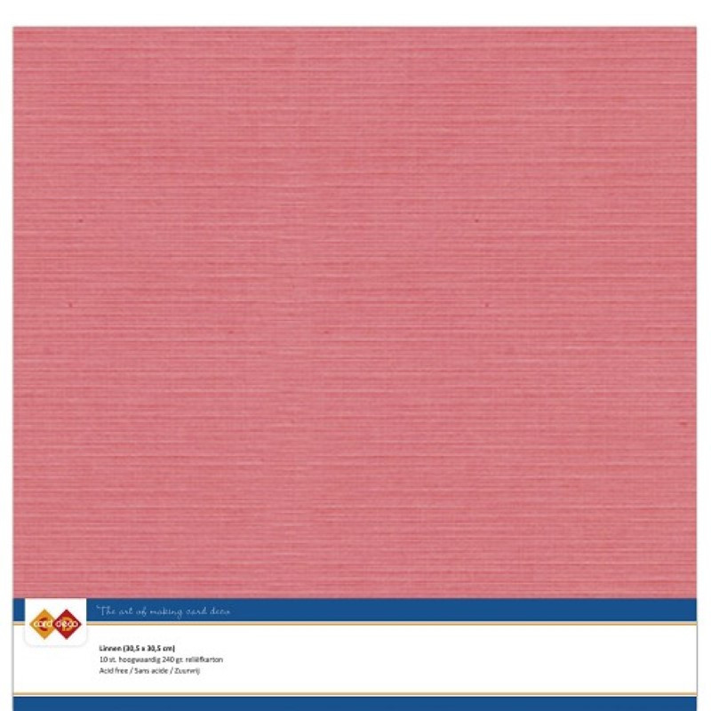 Papier Scrap 30.5x30.5 cm uni Flamingo la feuille