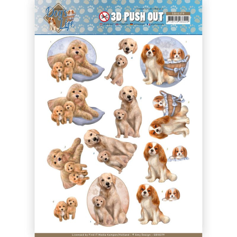 Carte 3D prédéc. - SB10379 -  Dog's Life - Chiens et chiots