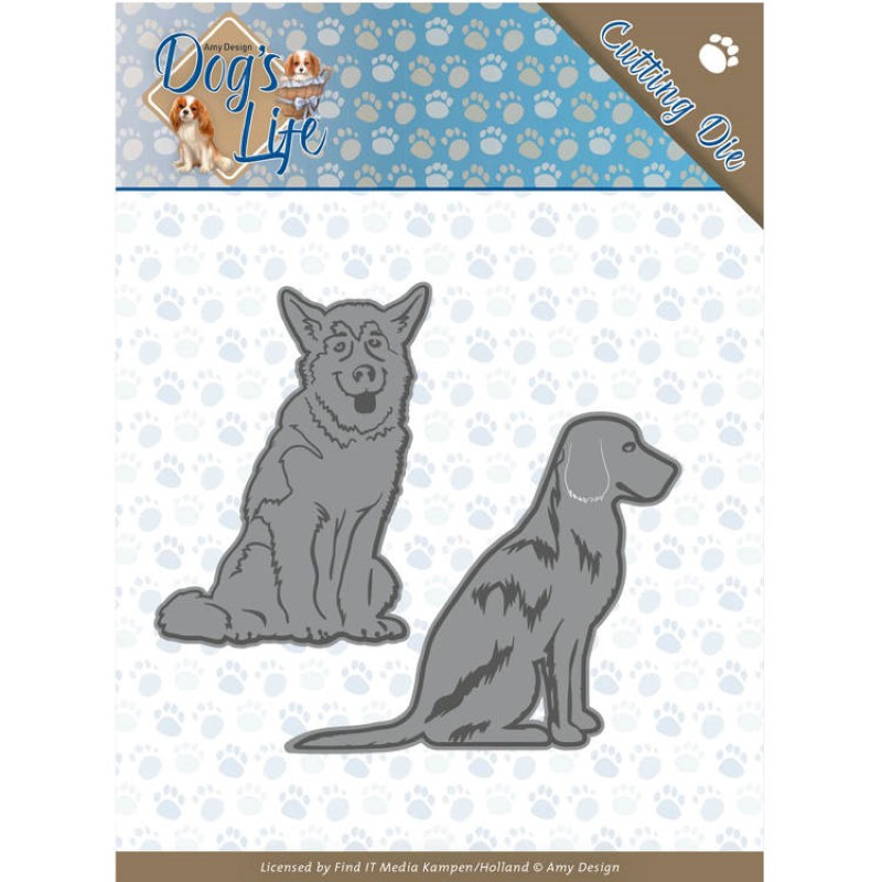 Die - ADD10189 - Dogs - Chiens assis Die - ADD10189 - Dogs - Chiens assis