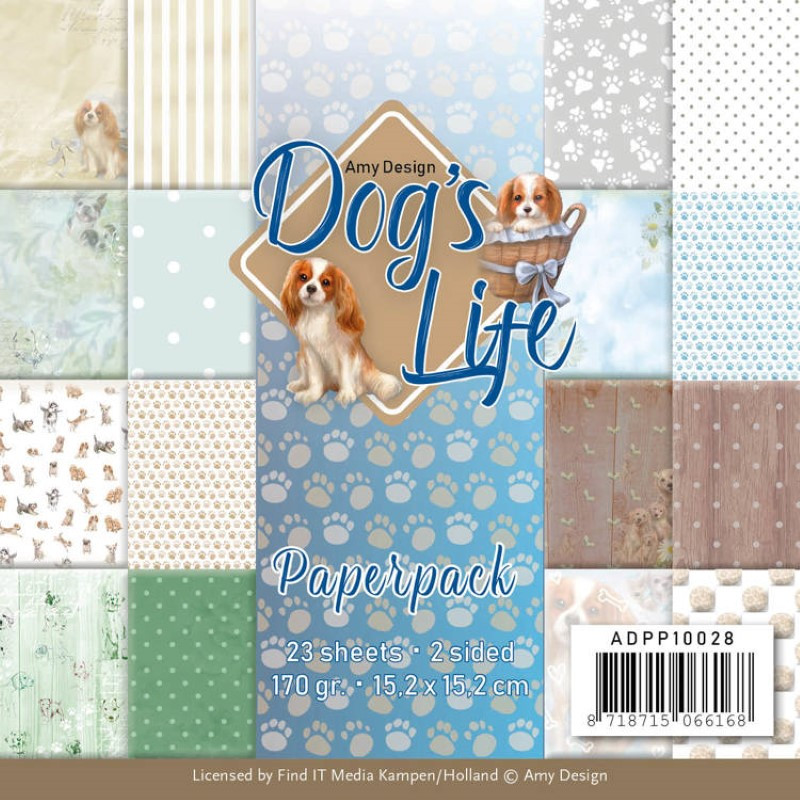 Bloc de papier - Amy Design - Dog's life 15.2 x 15.2 Bloc de papier - Amy Design - Dog's life 15.2 x 15.2