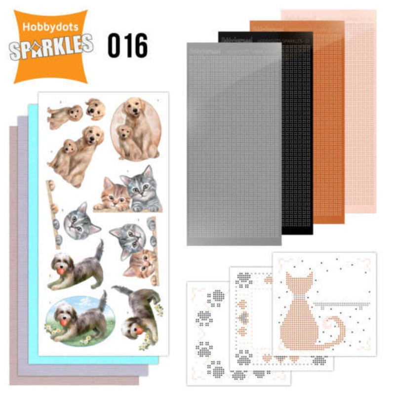 Kit Sparkles Set 16 - Chats et chiens Kit Sparkles Set 16 - Chats et chiens