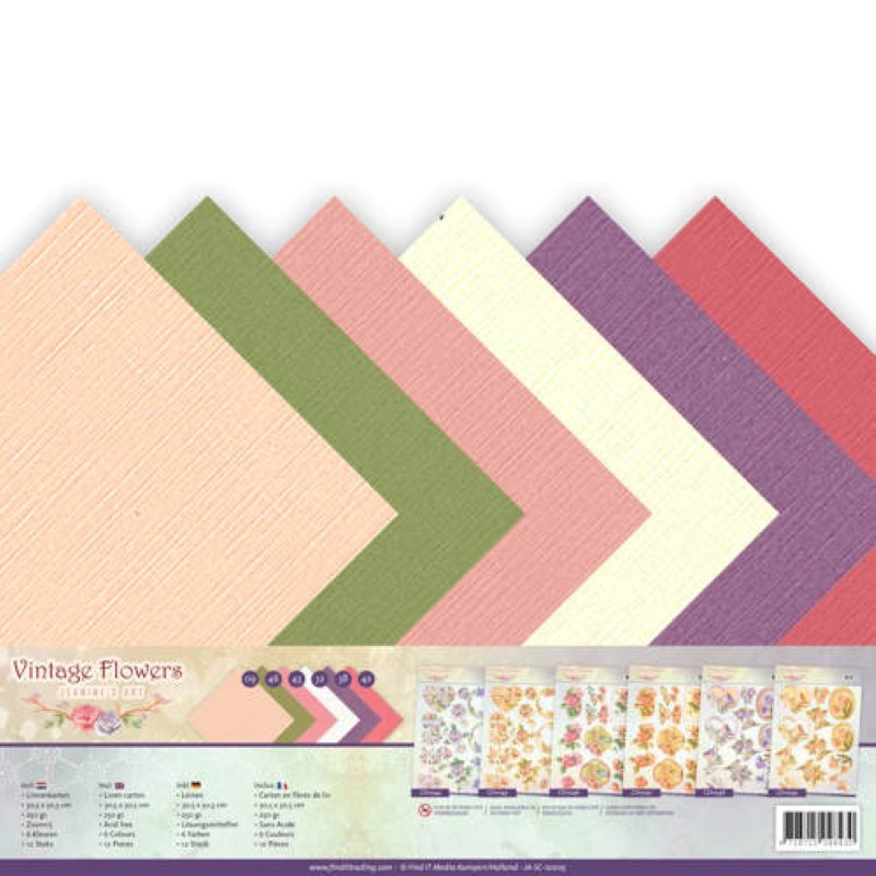 Set 12 feuilles Vintage flowers 30x30 cm Set 12 feuilles Vintage flowers 30x30 cm