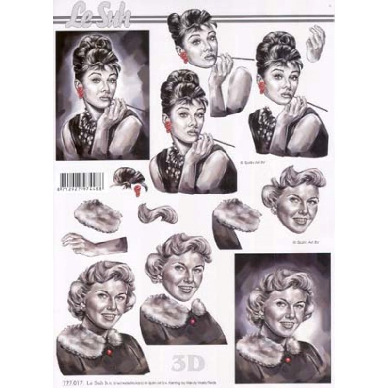 Carte 3D à découper - Audrey Hepburn - 777017