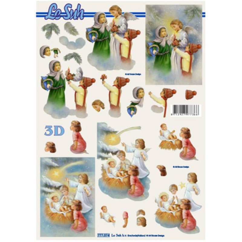Carte 3D à découper - Enfants et anges - 777074