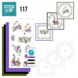 Stitch and do 117 - kit Carte 3D broderie - Chrysanthèmes