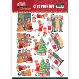 Carte 3D prédéc. - SB10393 - Family Christmas - Célébration de Noël