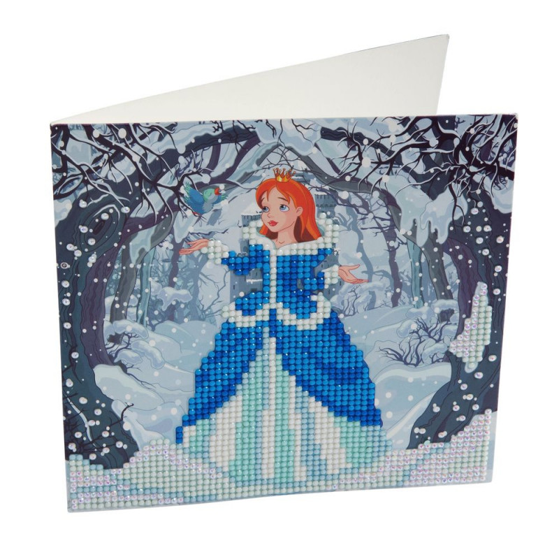 Crystal Art Kit Carte broderie diamant 18x18cm Princesse Crystal Art Kit Carte broderie diamant 18x18cm Princesse