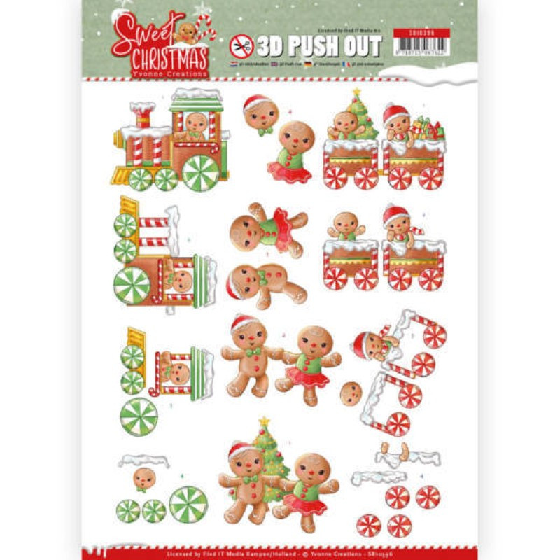 Carte 3D prédéc. - SB10396 - Sweet Christmas - Cookies de Noël