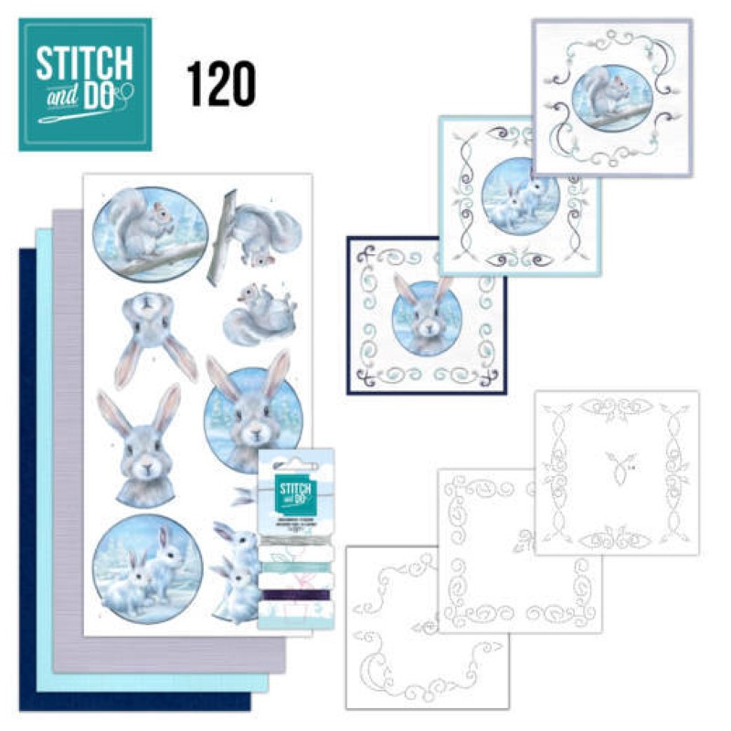 Stitch and do 120 - kit Carte 3D broderie - Animaux de l'arctique