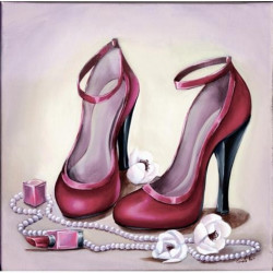 Image pour tableau 3D format 30x30 cm GK3030019 - chaussure rouge