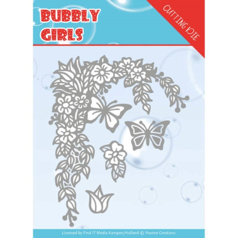 Dies - Yvonne Creations - Bubbly girls - Coin fleuri et papillons Dies - Yvonne Creations - Bubbly girls - Coin fleuri et papillons