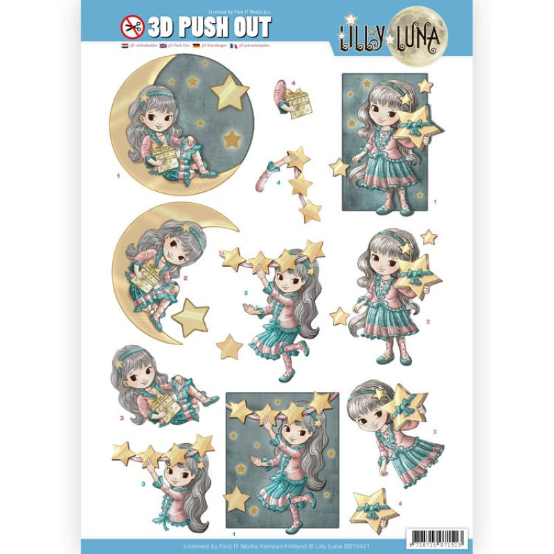 Carte 3D prédéc. - SB10421 - Lily luna - Briller comme une étoile