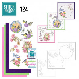 Stitch and do 124 - kit Carte 3D broderie - Happy birds