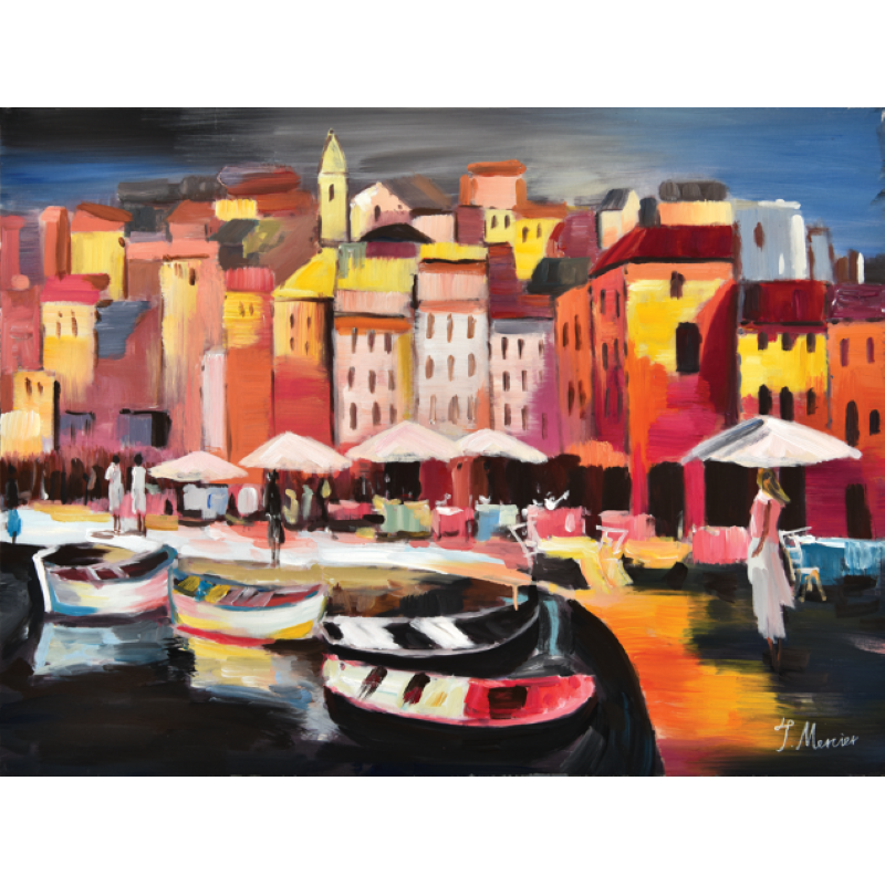 Toile Port coloré 60 x 80 cm Toile Port coloré 60 x 80 cm