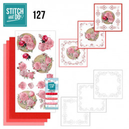 Stitch and do 127 - kit Carte 3D broderie - Coccinelles