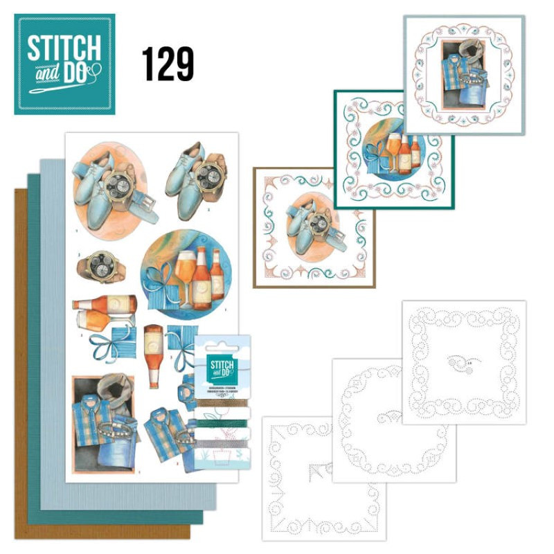 Stitch and do 129 - kit Carte 3D broderie - Cadeaux pour Hommes
