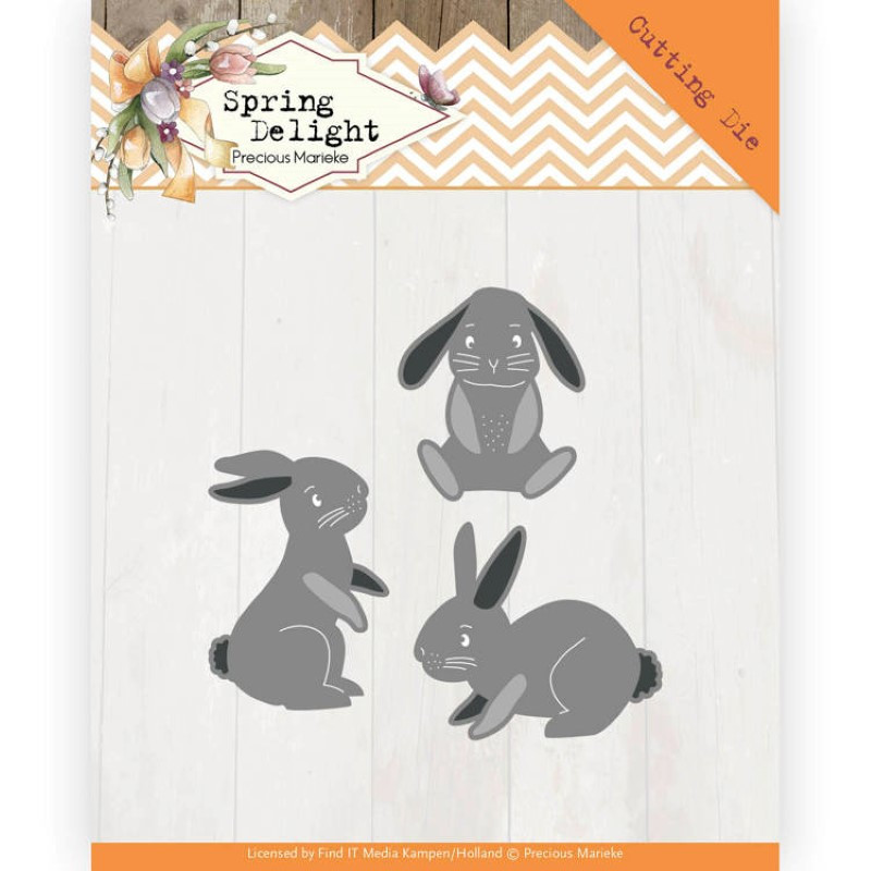 Dies - PM10115 - Spring Delight - Lapins 3 à 4 cm Dies - PM10115 - Spring Delight - Lapins 3 à 4 cm