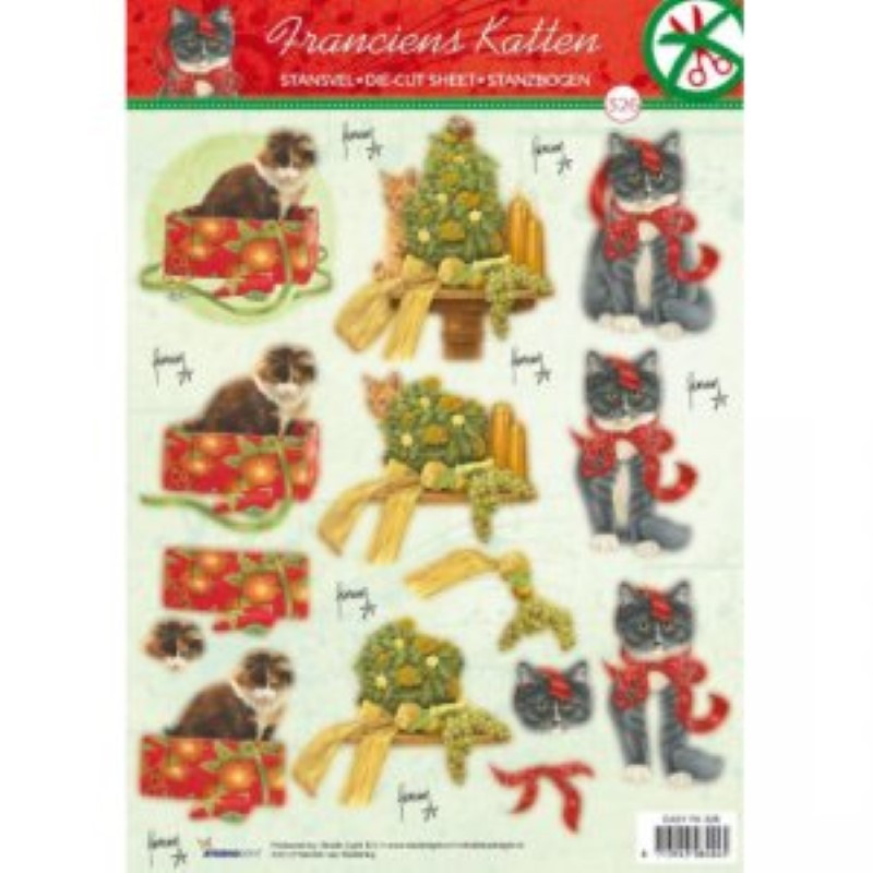 Carte 3D prédéc. - n°326 - Chats à Noël Carte 3D prédéc. - n°326 - Chats à Noël