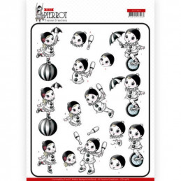 Carte 3D à découper - CD11468 - Petit Pierrot - Au cirque