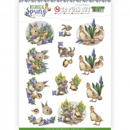 Carte 3D prédéc. - SB10437 - Botanical spring - Canetons et lapins