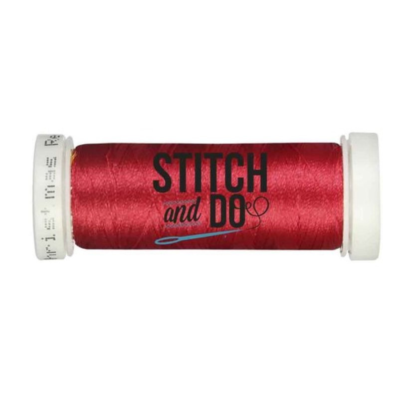 Fils à broder Stitch and Do bobine de 200m Rouge Noël Fils à broder Stitch and Do bobine de 200m Rouge Noël