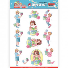 Carte 3D prédéc. - SB10438 - Bubbly girls - Surprise party