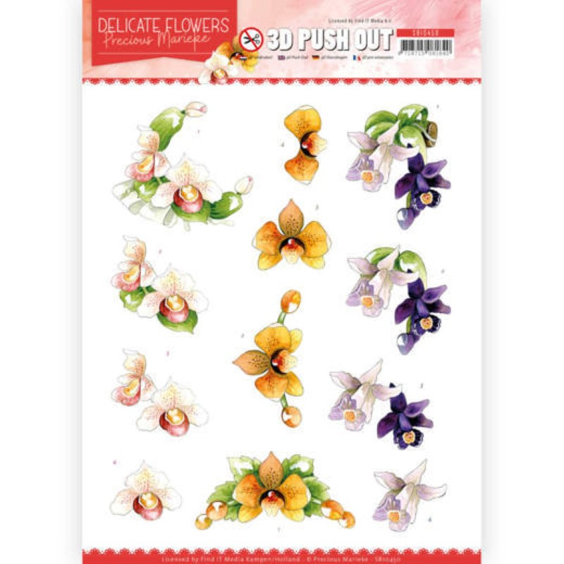 Carte 3D prédéc. - SB10450 - Delicate flowers - Orchidée
